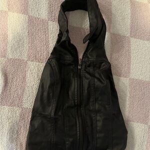 Urban Outfitters Black Leather Women's Backpack